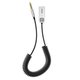 AUX cable Baseus BA01, USB tipo-A, TRRS 3.5 mm, 50 cm, negro, gris, espiroidal, #CABA01-01 Vista previa  1