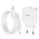 Mains Charger Hoco C106A, (10.5 W, white, with micro-USB cable Type-B, 1 output) #6931474783905 Preview 1