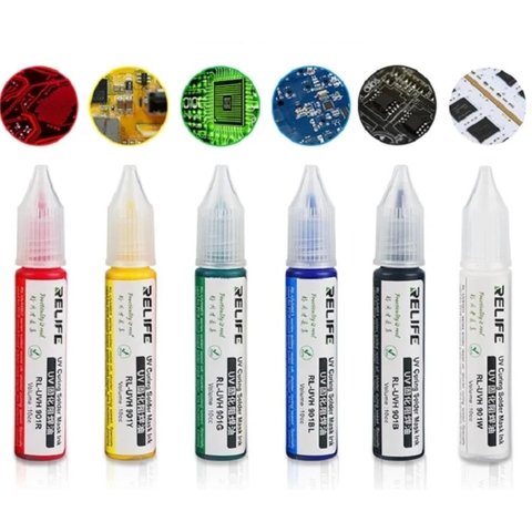 Soldering Mask RELIFE RL-UVH901R, (red, 10 ml, UV) Preview 1