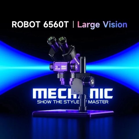Microscopio Mechanic ROBOT6560T-B11, trinocular, 6,5X-60X Vista previa  1