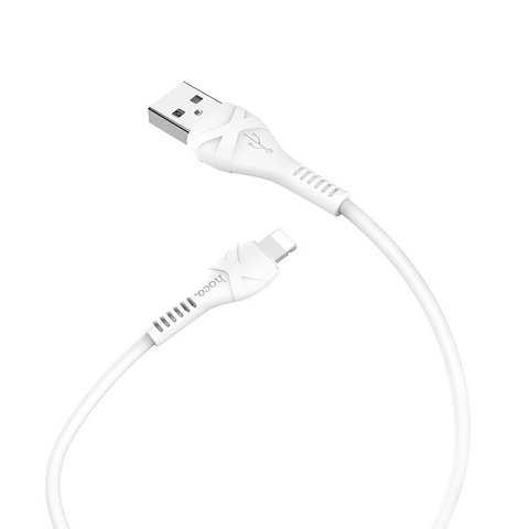 USB кабель Hoco X37, USB тип-A, Lightning, 50 см, 2,4 А, белый, #6942007612340 Превью 2