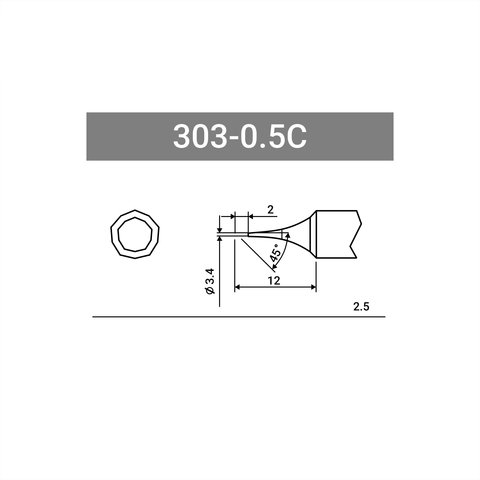 Soldering Tip Quick 303-0.5C Preview 1