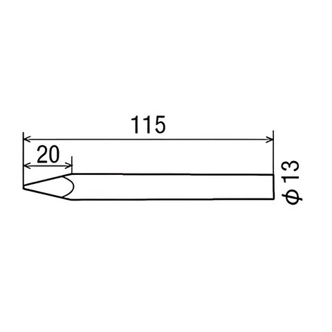Soldering Iron Tip Goot T-13A  for Goot HP-150 Preview 2