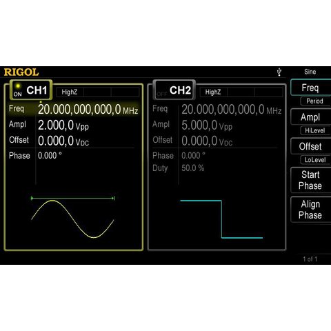 Generador de funciones arbitrarias RIGOL DG4062 Vista previa  3
