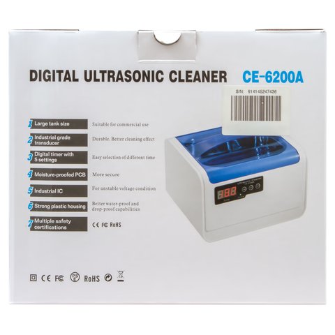 Baño de ultrasonido Jeken CE-6200A Vista previa  9