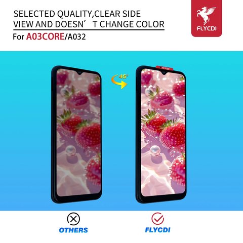 Pantalla LCD puede usarse con Samsung A032 Galaxy A03 Core, negro, con marco, FLYCDI Vista previa  3