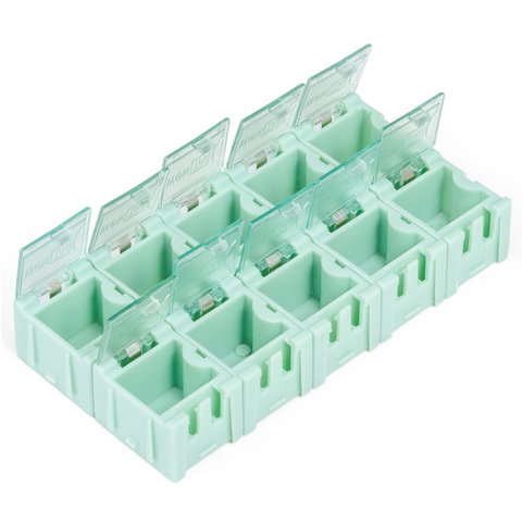 Кассетница наборная WENTAI 31×25×22 мм, зеленая (1 шт.) Превью 1