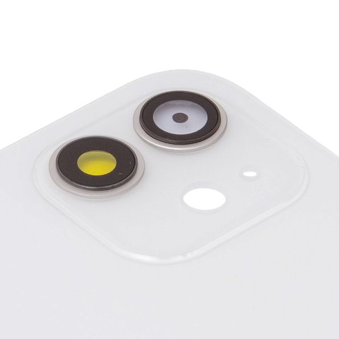 Задня панель корпуса для iPhone 12, біла, із склом камери, small hole Прев'ю 1