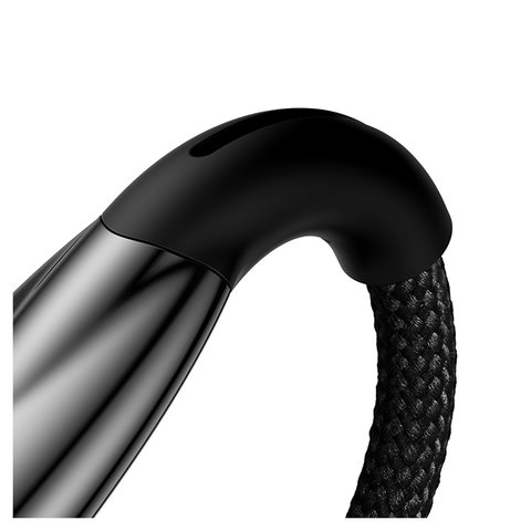 USB кабель Baseus Glimmer, 2xUSB тип-C, 100 см, 100 Вт, черный, с индикатором, в нейлоновой оплетке, #CADH000701 Превью 3