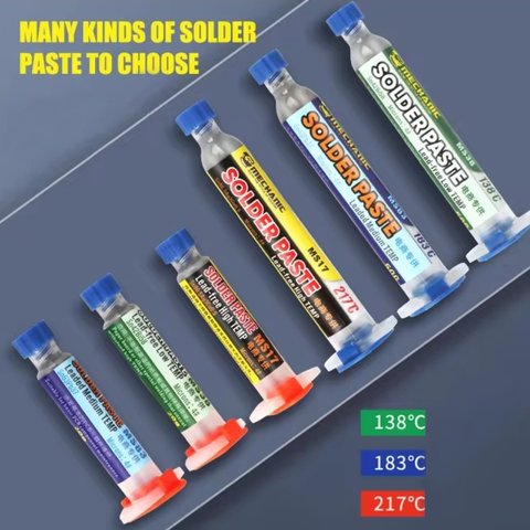 BGA паста Mechanic MS17, Sn 96,5%,  Ag 3%, Cu 0,5%, 217 °C, 20 г Прев'ю 3