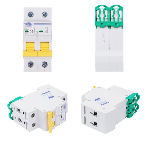 Автоматичний вимикач постійного струму TOMZN TOB1Z-63, 2P, 600 В, 32A, PV Прев'ю 1