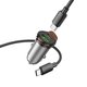 Автомобильное зарядное устройство Hoco NZ16A, черное, Power Delivery (PD), c кабелем USB тип-C к USB тип-C, 43 Вт, 2 порта, 12-24 B, #6942007644761 Превью 1
