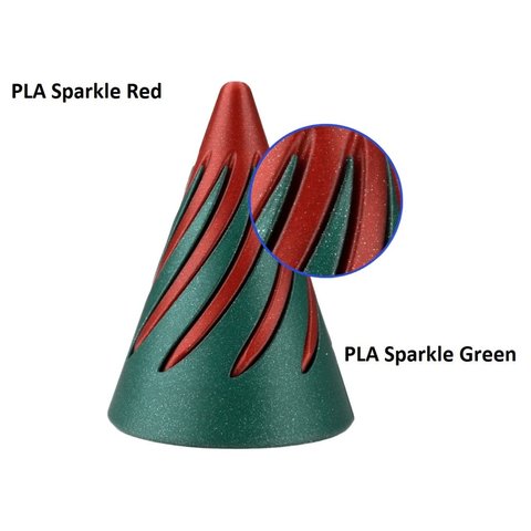 Філамент для 3D-принтера ELEGOO PLA Sparkle Green, 1 кг Прев'ю 1
