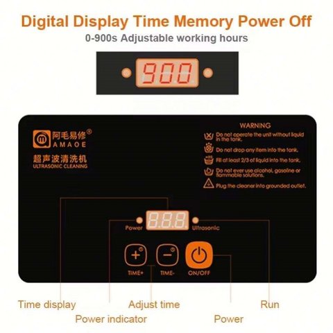 Ультразвуковая ванна Amaoe UC-L08, 0,8 л, 35 Вт Превью 2