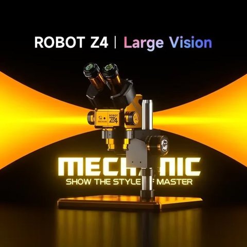 Мікроскоп Mechanic ROBOT Z4, тринокулярний, 6,5X-60X Прев'ю 1